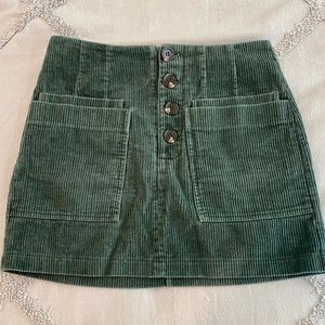 HYFVE Dark Green Corduroy Skirt